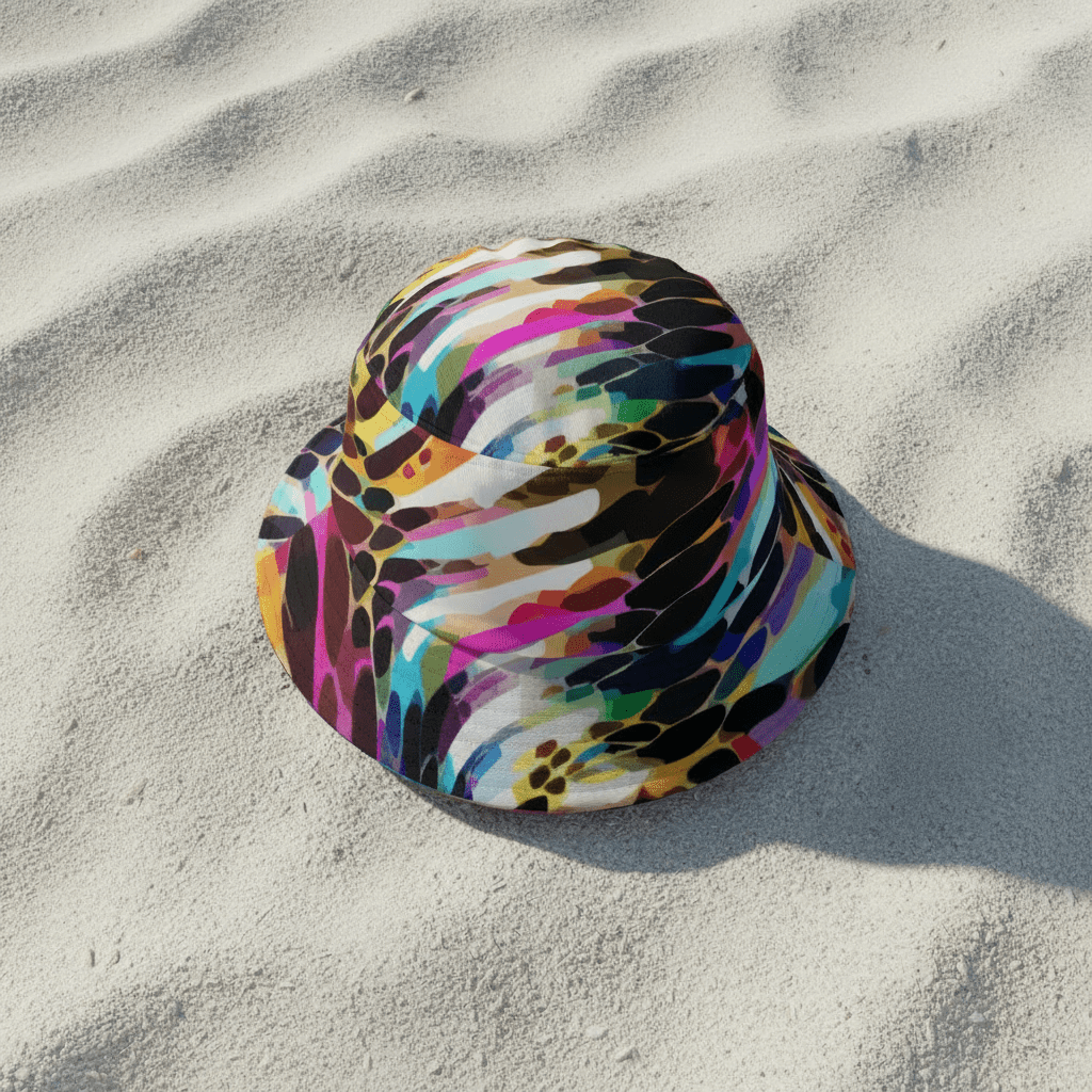 Festival & Rave Bucket Hat for the Maximalist Mystic — Reversible Aura Print Headwear, Sun-to-Dusk Rave Coverage, Psychedelic Streetwear