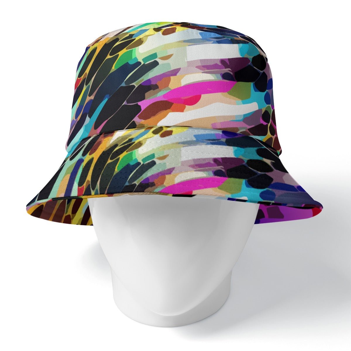 Festival & Rave Bucket Hat for the Maximalist Mystic — Reversible Aura Print Headwear, Sun-to-Dusk Rave Coverage, Psychedelic Streetwear
