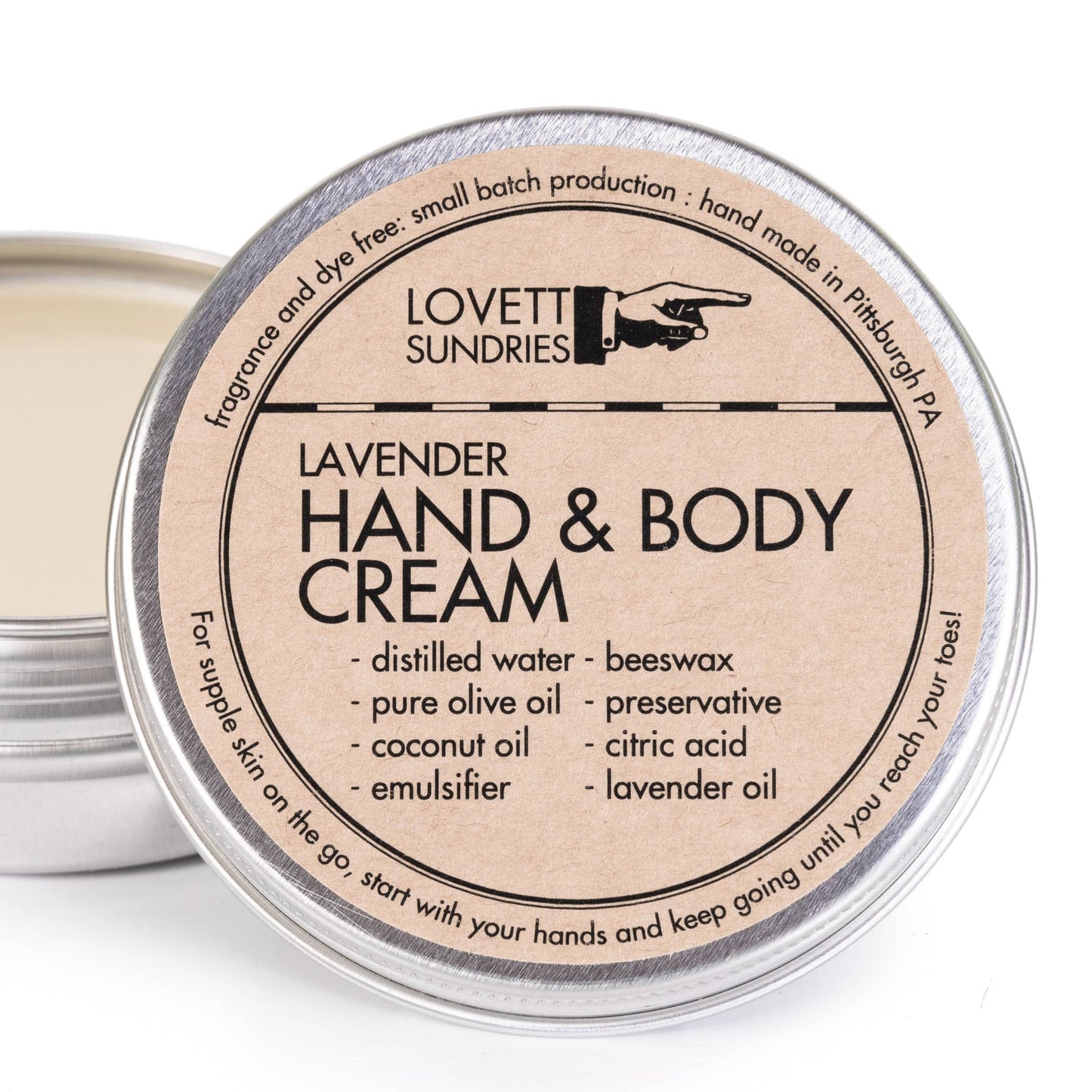 Lovett Sundries - Hand and Body Cream - Travel Size: Peppermint Rosemary