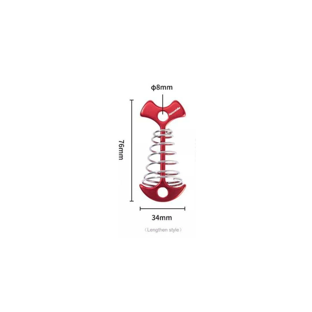 Naturehike NH19PJ099 Lightweight Fishbone Floor Spring Nail - RED