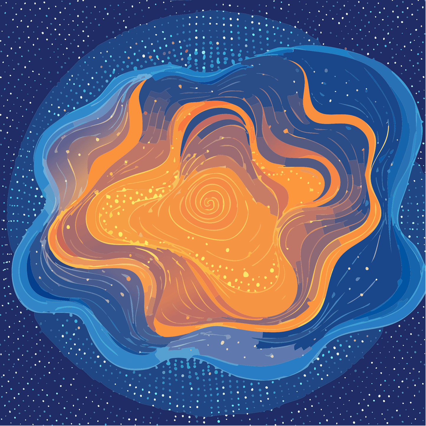 Fluidic Nebula — 2097-Path Neon Collision SVG | Cosmic Fluid Wave AOP Digital Download