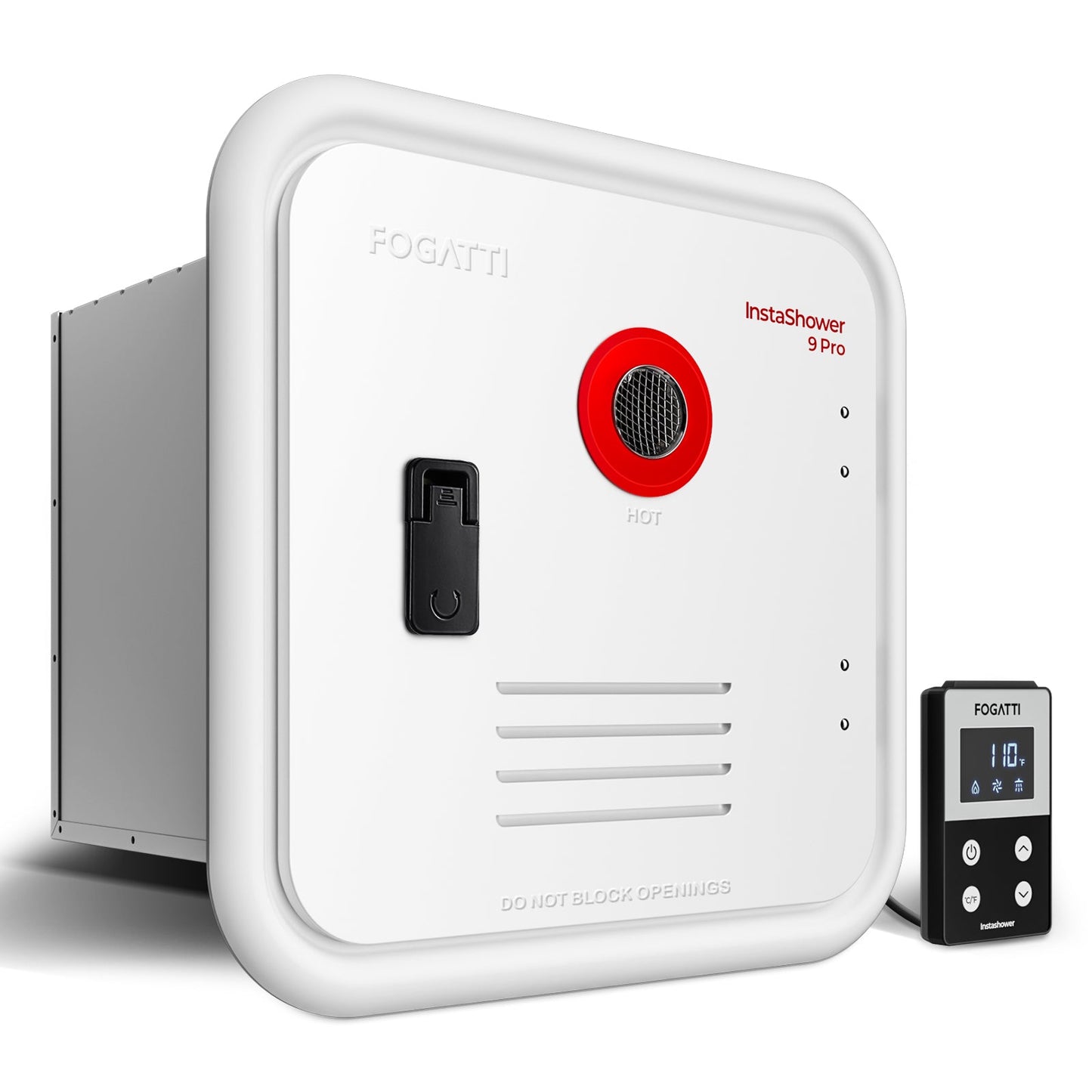Fogatti InstaShower 9 Pro, 66,000 BTU RV Tankless Water Heater with Door & Mixing Tank