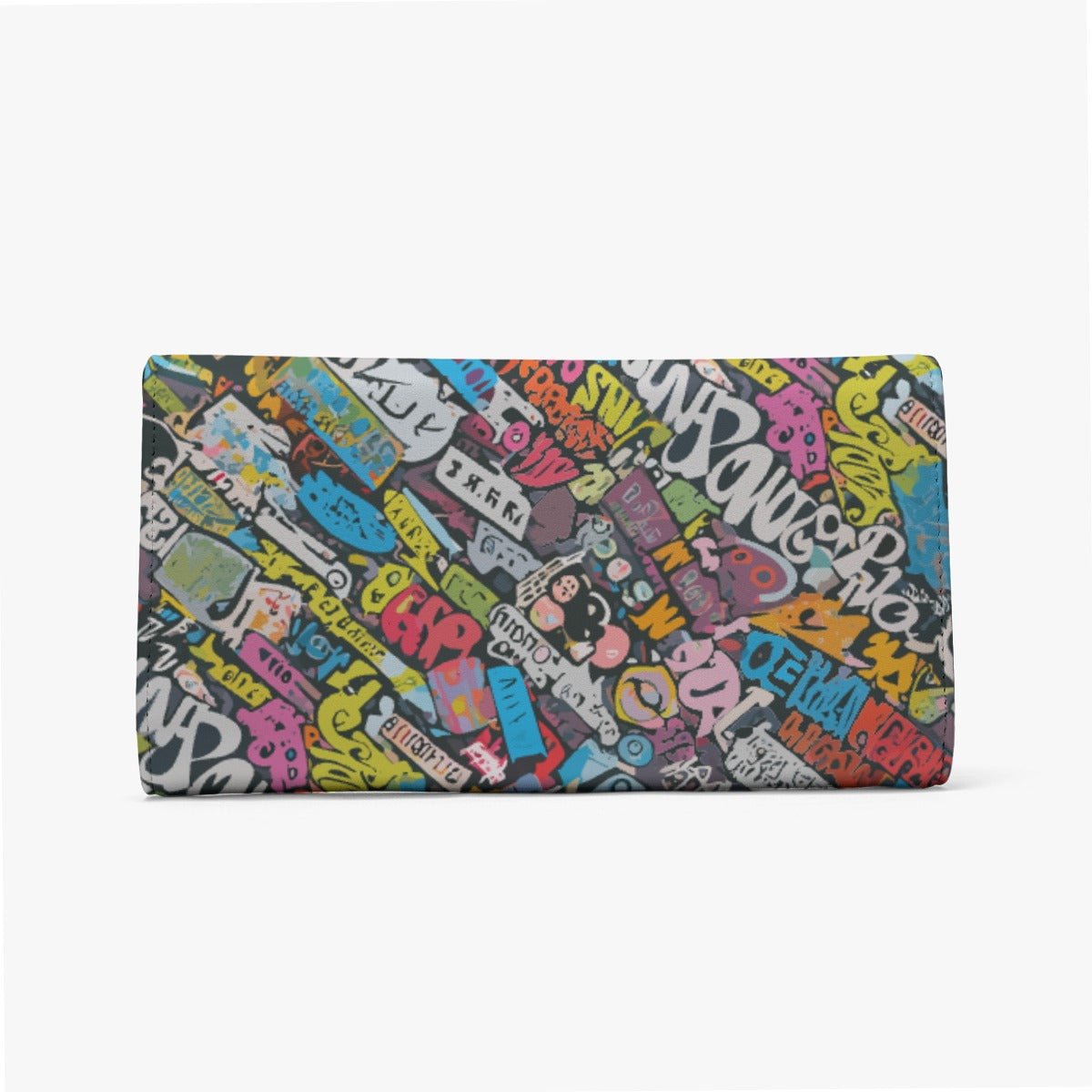 Graffiti Foldable Wallet for Streetwear Collectors — Sign Here AOP Bifold, Street Art Carry, Urban Statement Accessory, Skater Wallet, Wearable Art