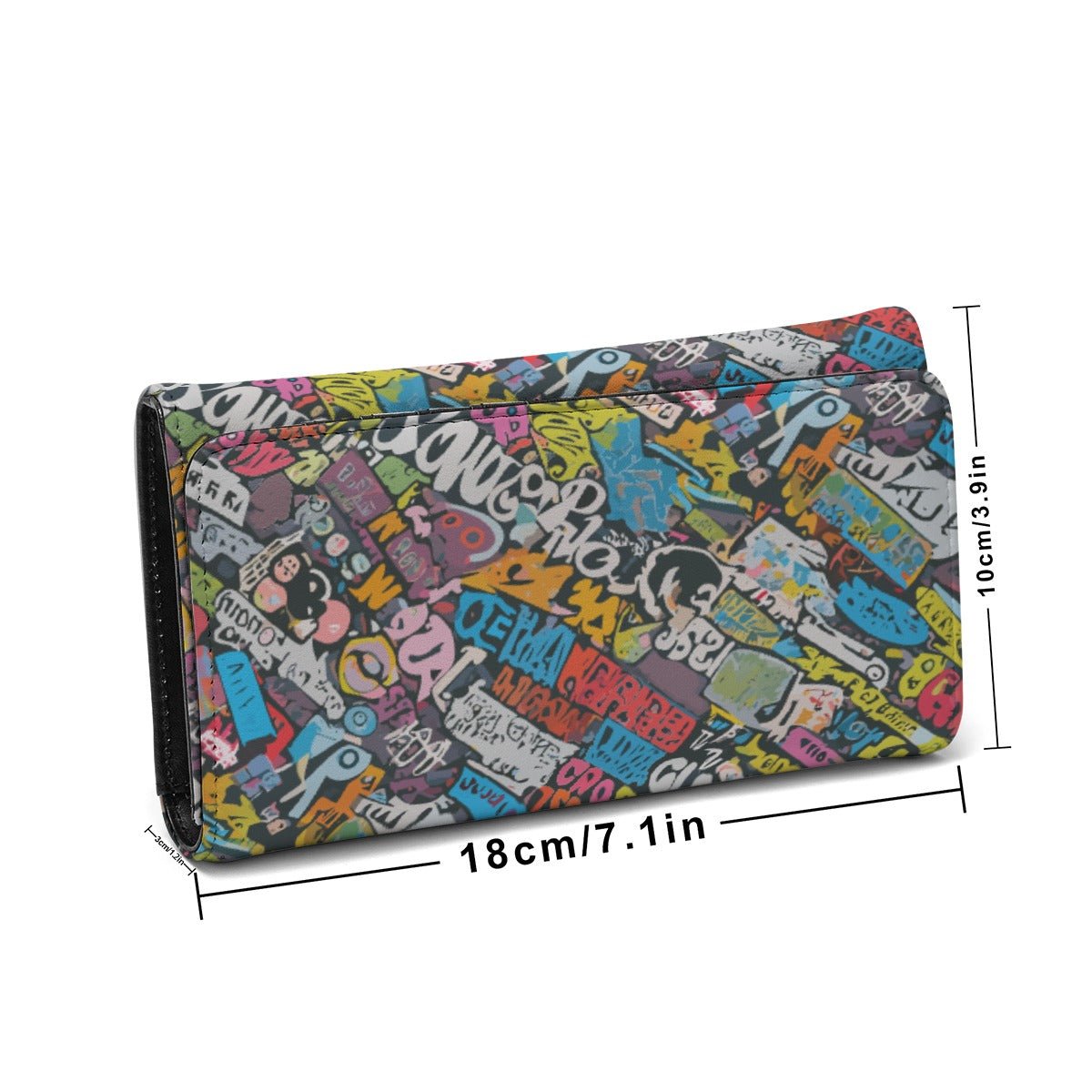 Graffiti Foldable Wallet for Streetwear Collectors — Sign Here AOP Bifold, Street Art Carry, Urban Statement Accessory, Skater Wallet, Wearable Art