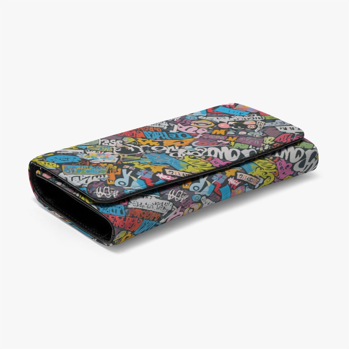 Graffiti Foldable Wallet for Streetwear Collectors — Sign Here AOP Bifold, Street Art Carry, Urban Statement Accessory, Skater Wallet, Wearable Art