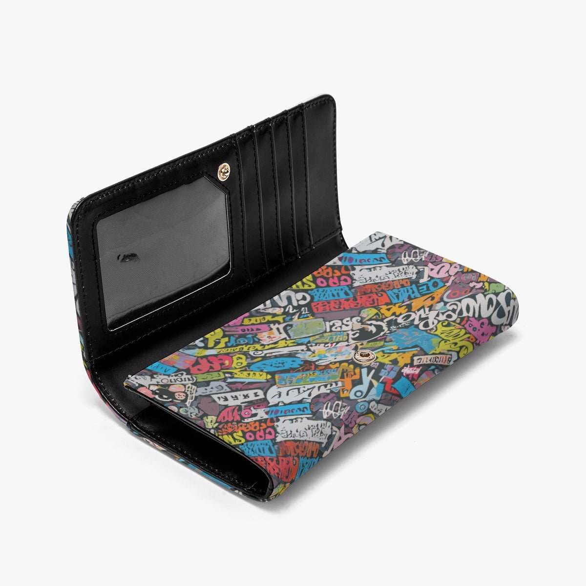 Graffiti Foldable Wallet for Streetwear Collectors — Sign Here AOP Bifold, Street Art Carry, Urban Statement Accessory, Skater Wallet, Wearable Art