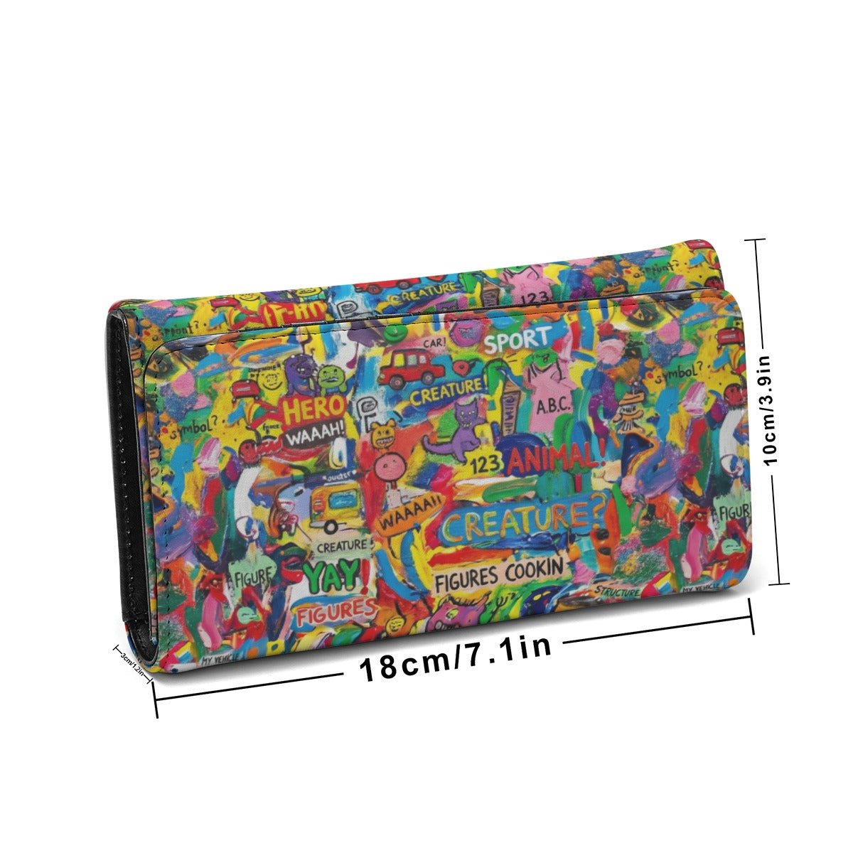 Vibrant Carnival Map Foldable Wallet | All-Over Print | Bold Festival Accessories