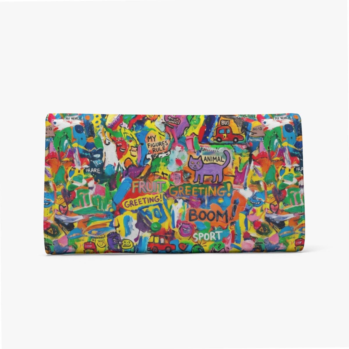 Vibrant Carnival Map Foldable Wallet | All-Over Print | Bold Festival Accessories