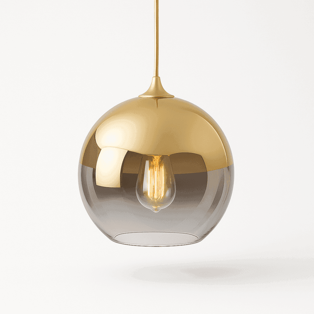 Modern Glass Pendant Light With Spherical Diffuser