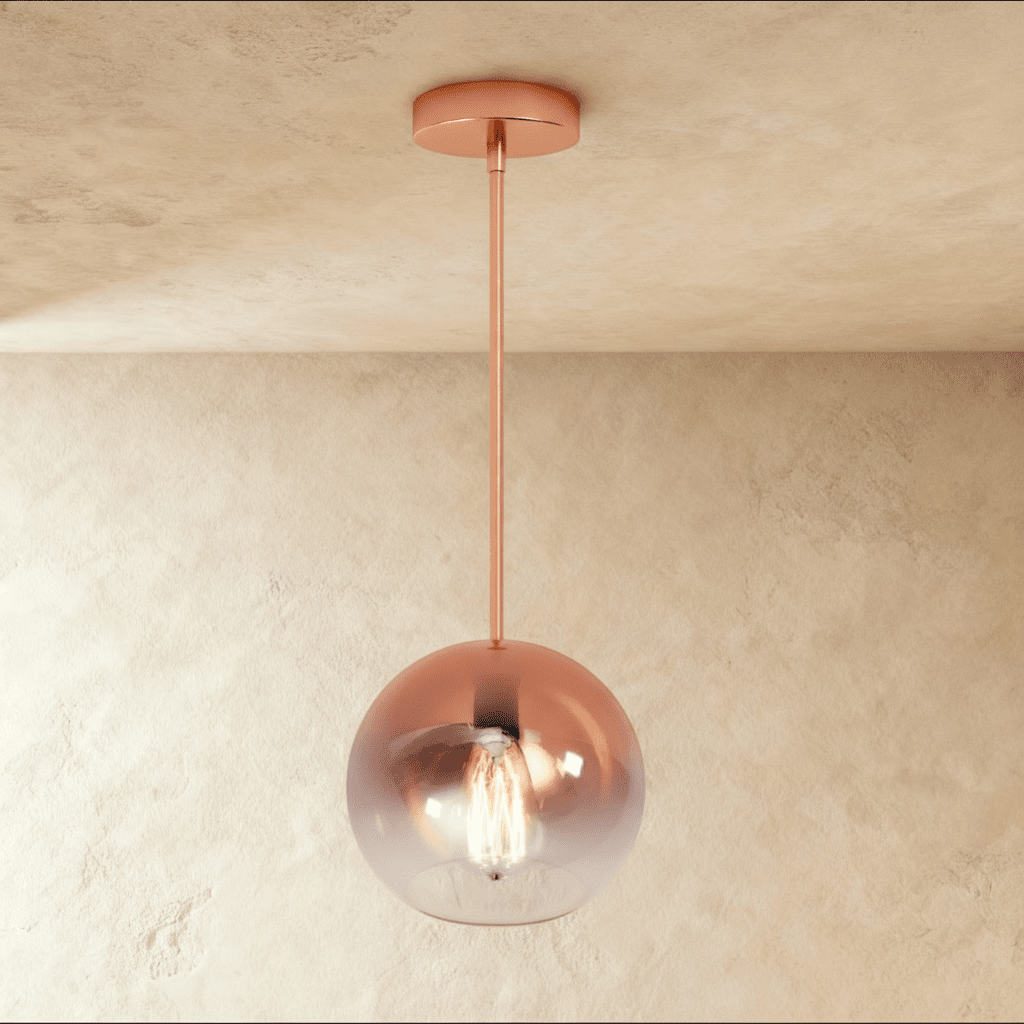 Modern Glass Pendant Light With Spherical Diffuser