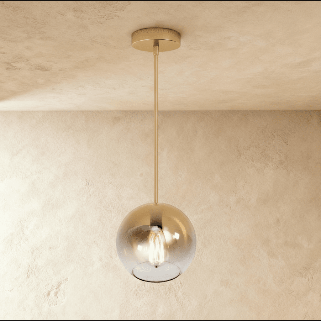 Modern Glass Pendant Light With Spherical Diffuser