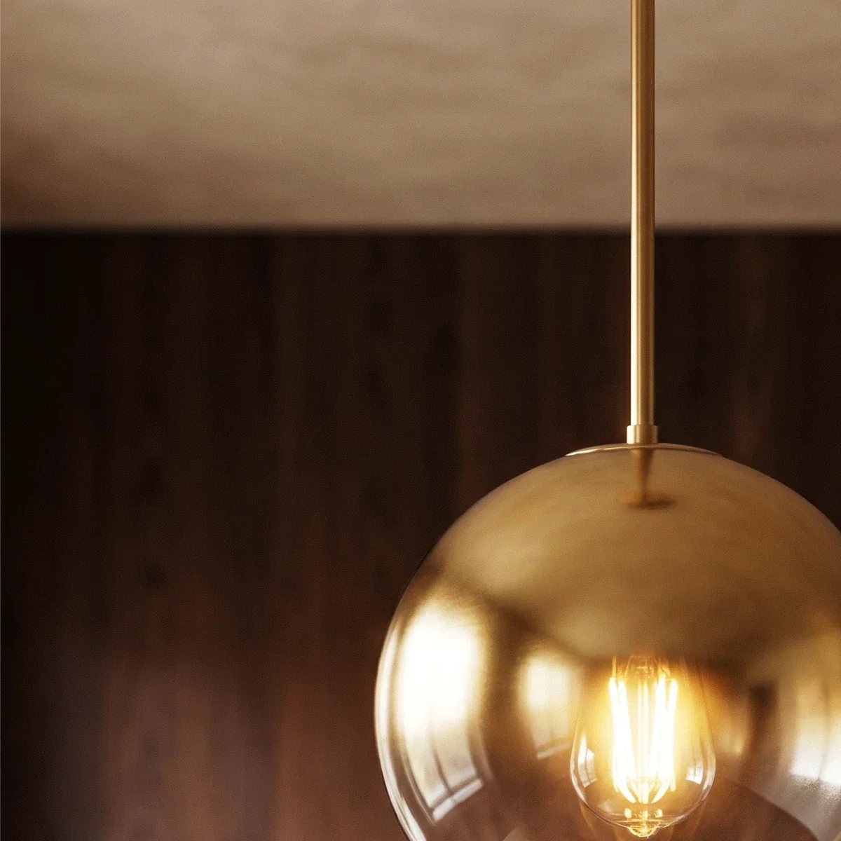 Modern Glass Pendant Light With Spherical Diffuser
