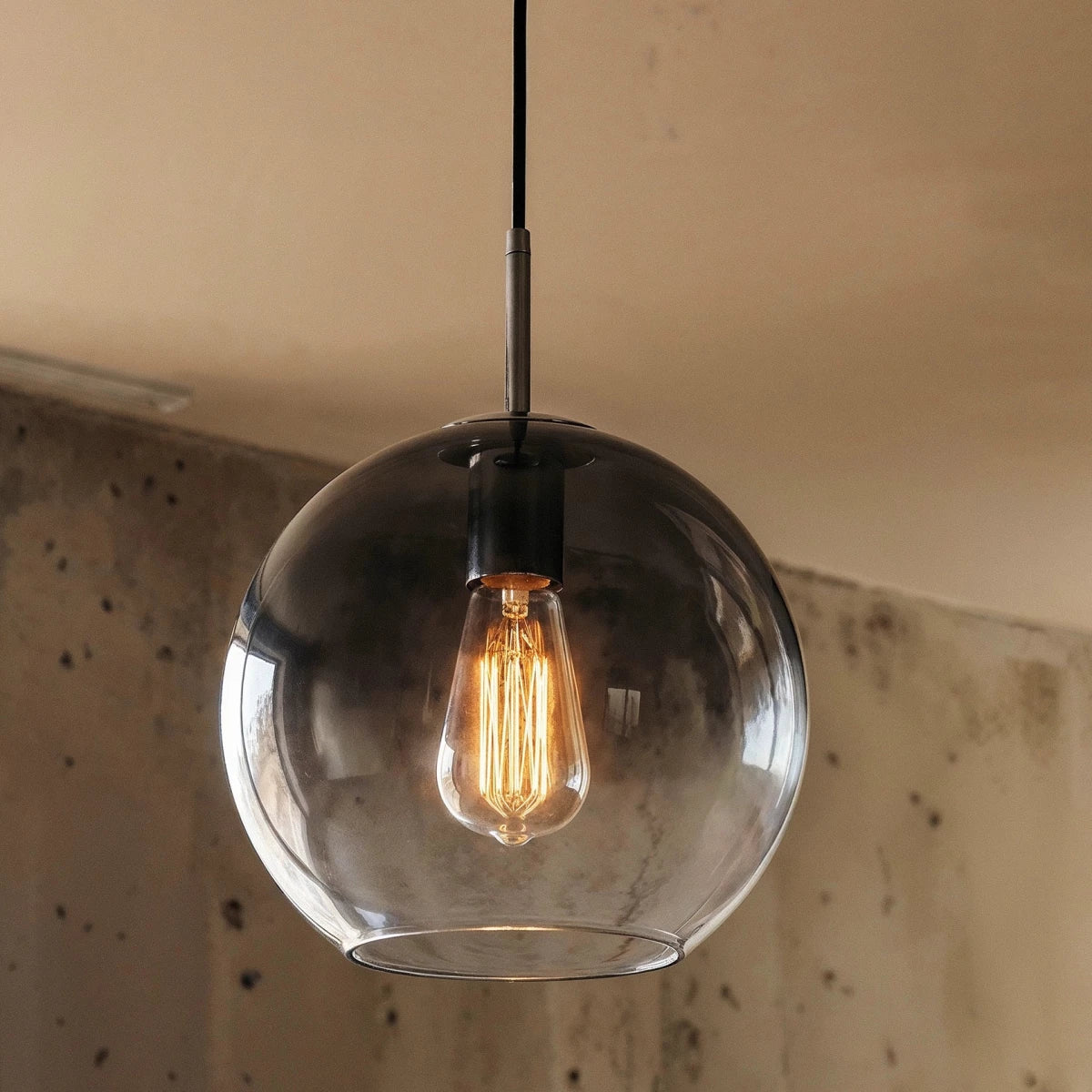Modern Glass Pendant Light With Spherical Diffuser