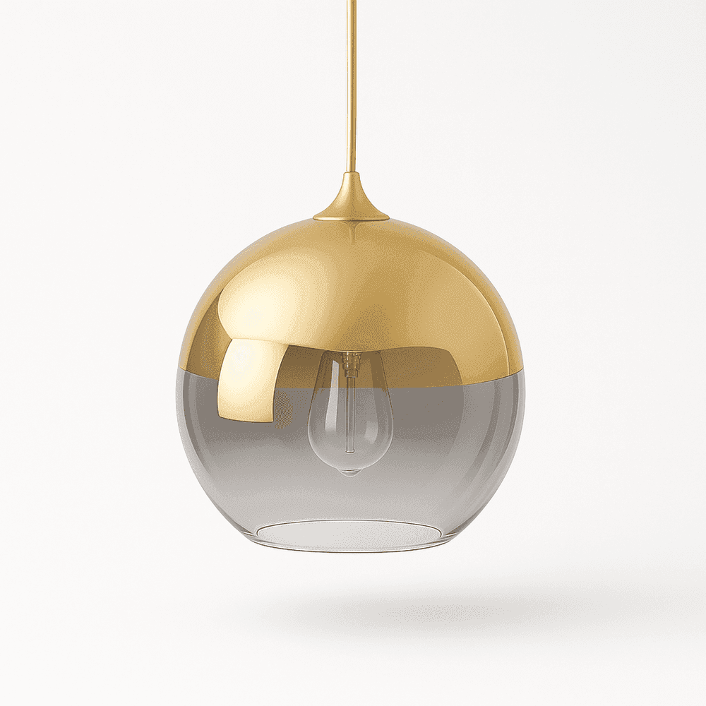 Modern Glass Pendant Light With Spherical Diffuser