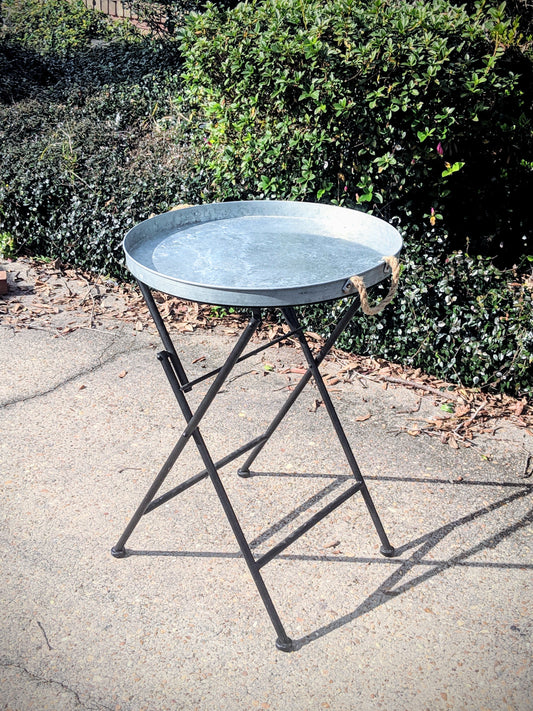 Galvanized Tray Table