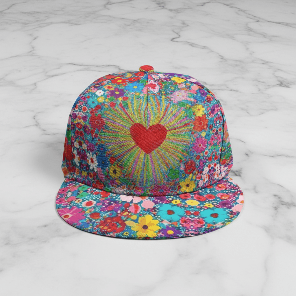Garden of Eden AOP Flat Brim Cap | Botanical Print Hat