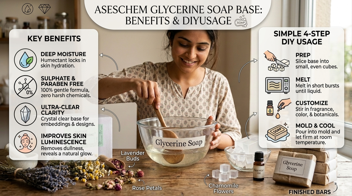 Soap Base Glycerine Transparent (Melt and Pour) — Sulphate Free & Paraben Free