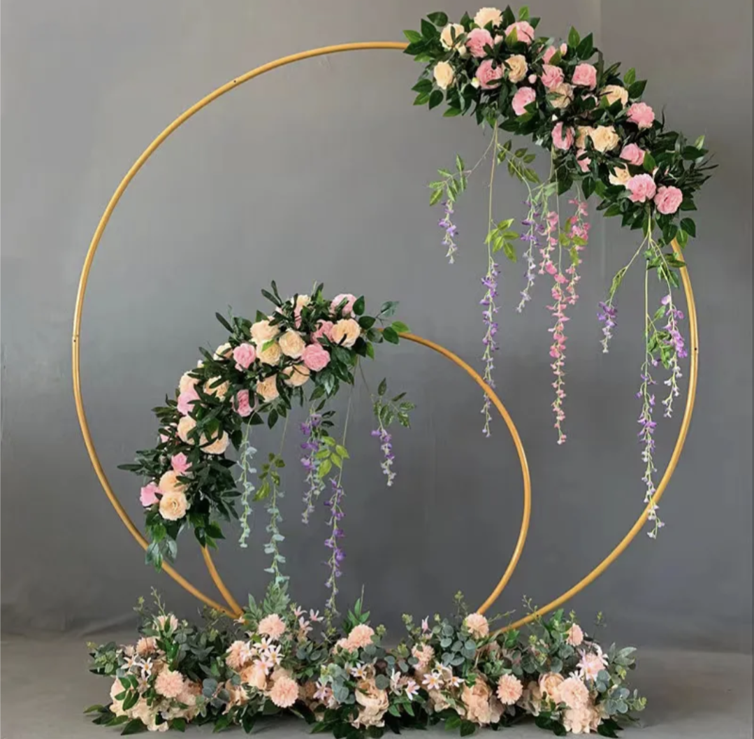 Gold Metal Circle Wedding Arbor