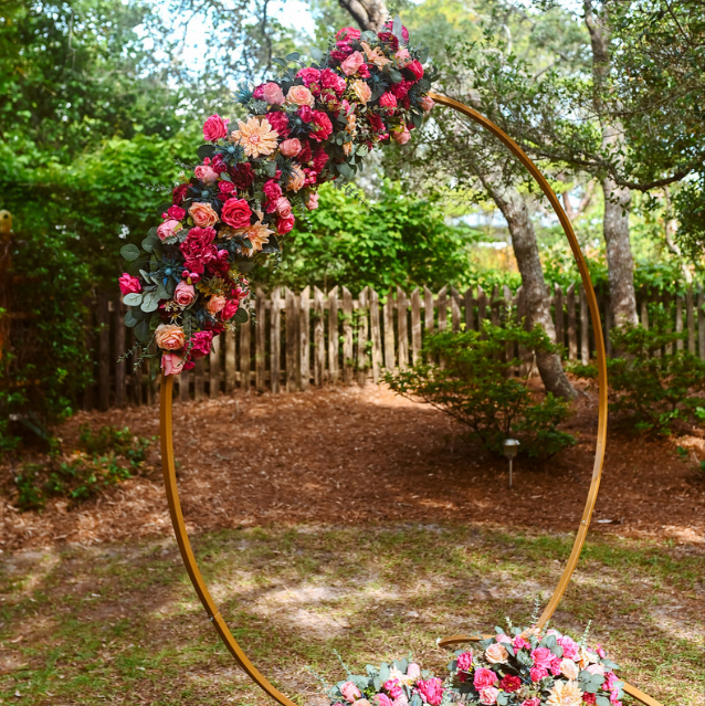 Gold Metal Circle Wedding Arbor