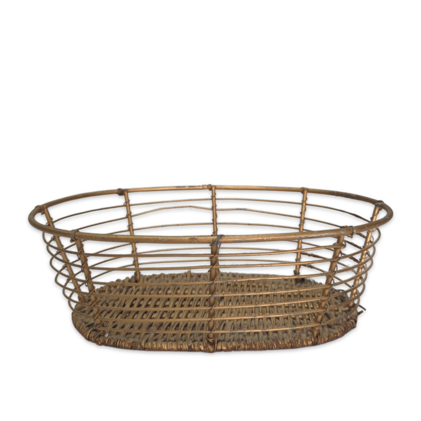 Gold Wicker Wire Bread Basket