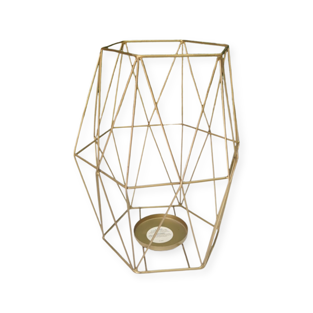 Gold Hexagon Geo Lantern