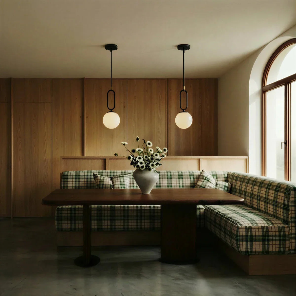 Natural Marble Gong Pendant Light With Warm Light Glow