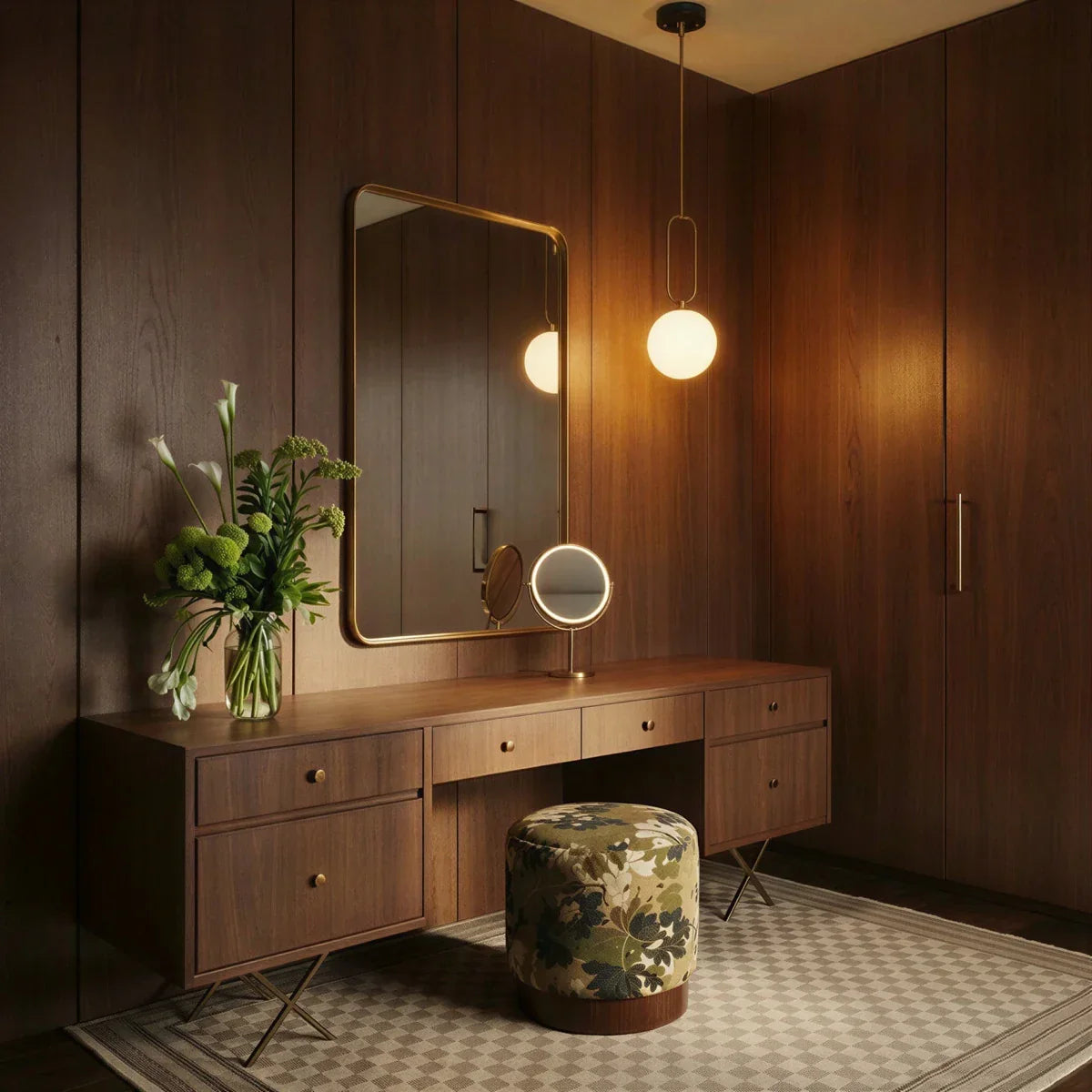 Natural Marble Gong Pendant Light With Warm Light Glow