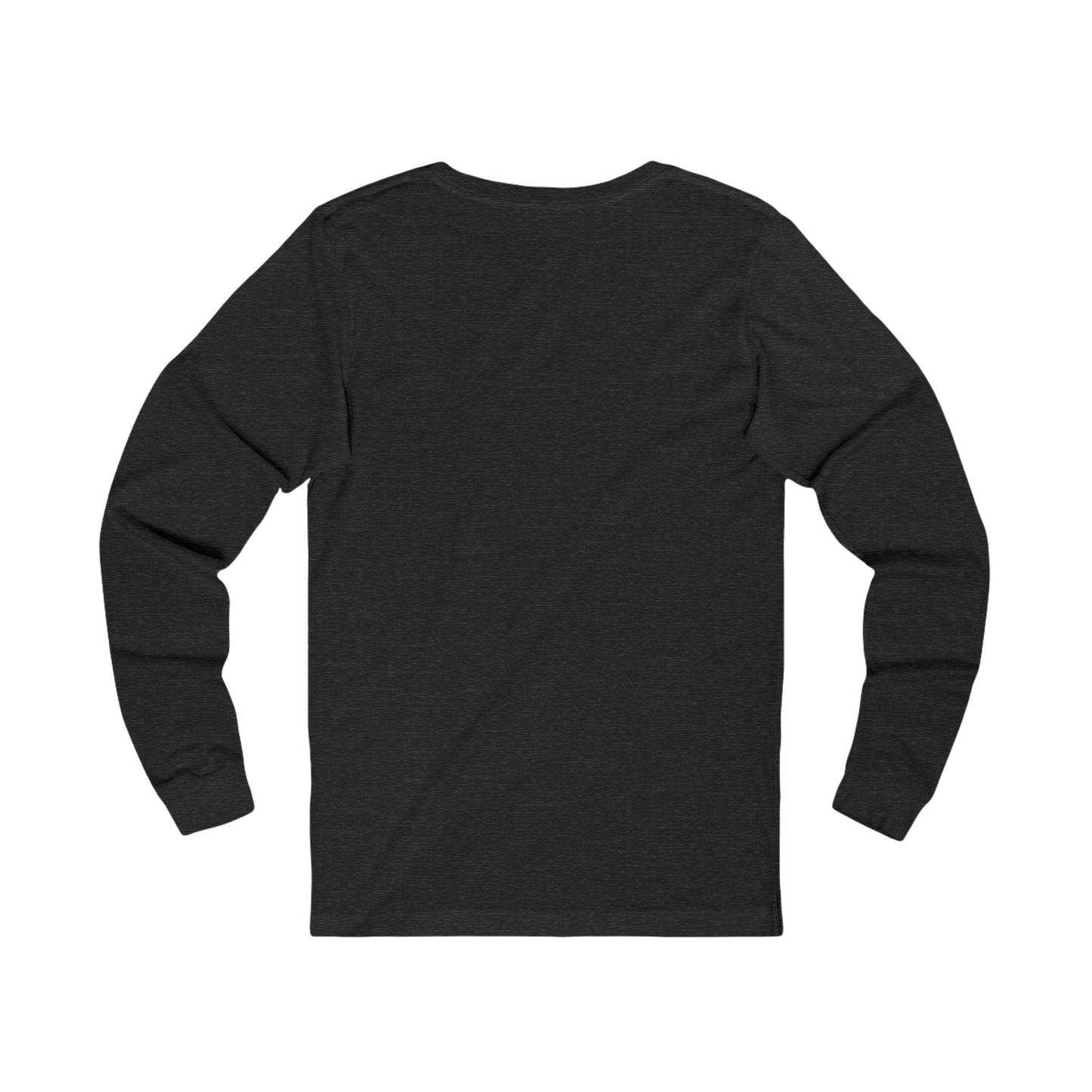 Graffiti Burst Long Sleeve Tee — Dark Jersey with Neon Street-Art Chest Hit, Understated Loud