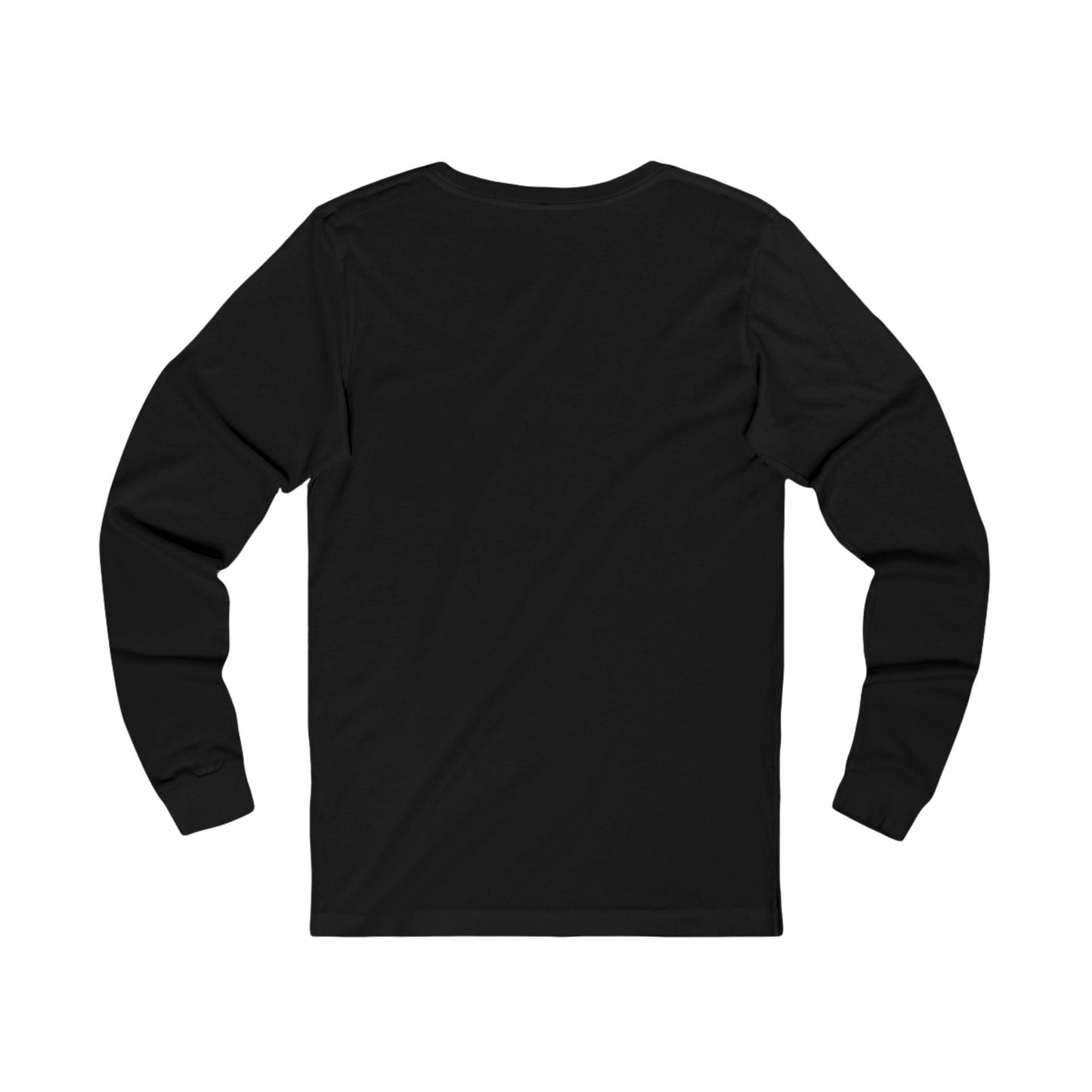 Graffiti Burst Long Sleeve Tee — Dark Jersey with Neon Street-Art Chest Hit, Understated Loud