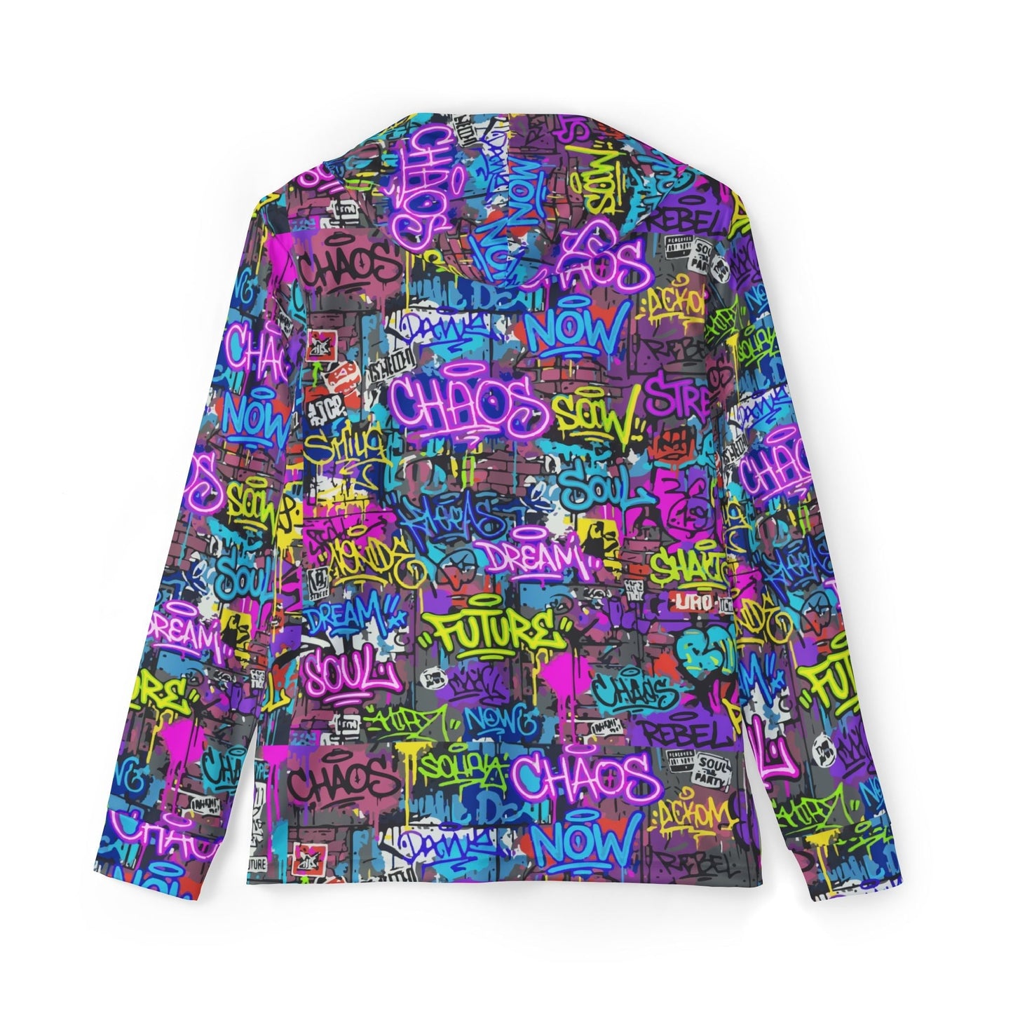 Graffiti Chaos Hoodie — Neon Street Art All-Over Print
