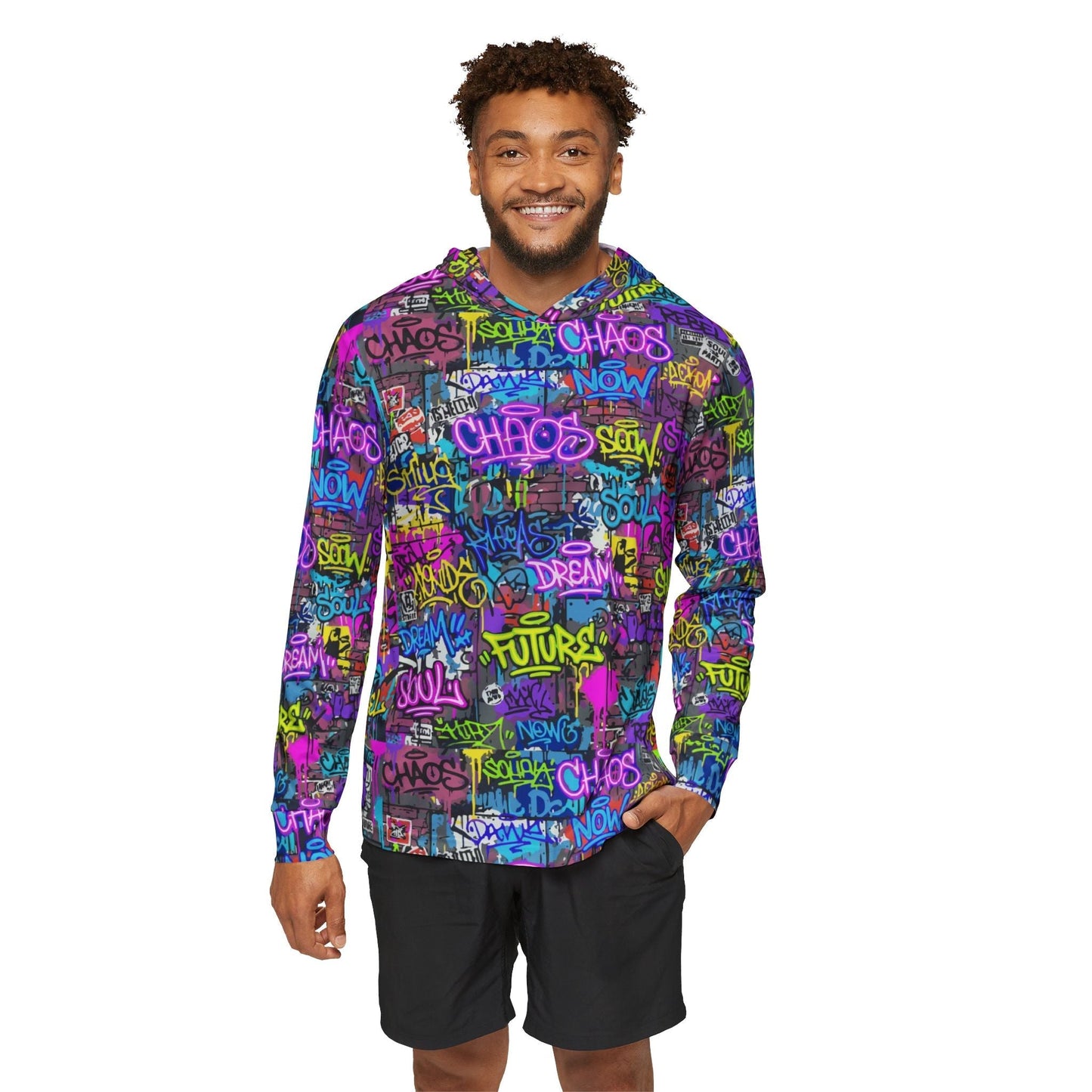 Graffiti Chaos Hoodie — Neon Street Art All-Over Print