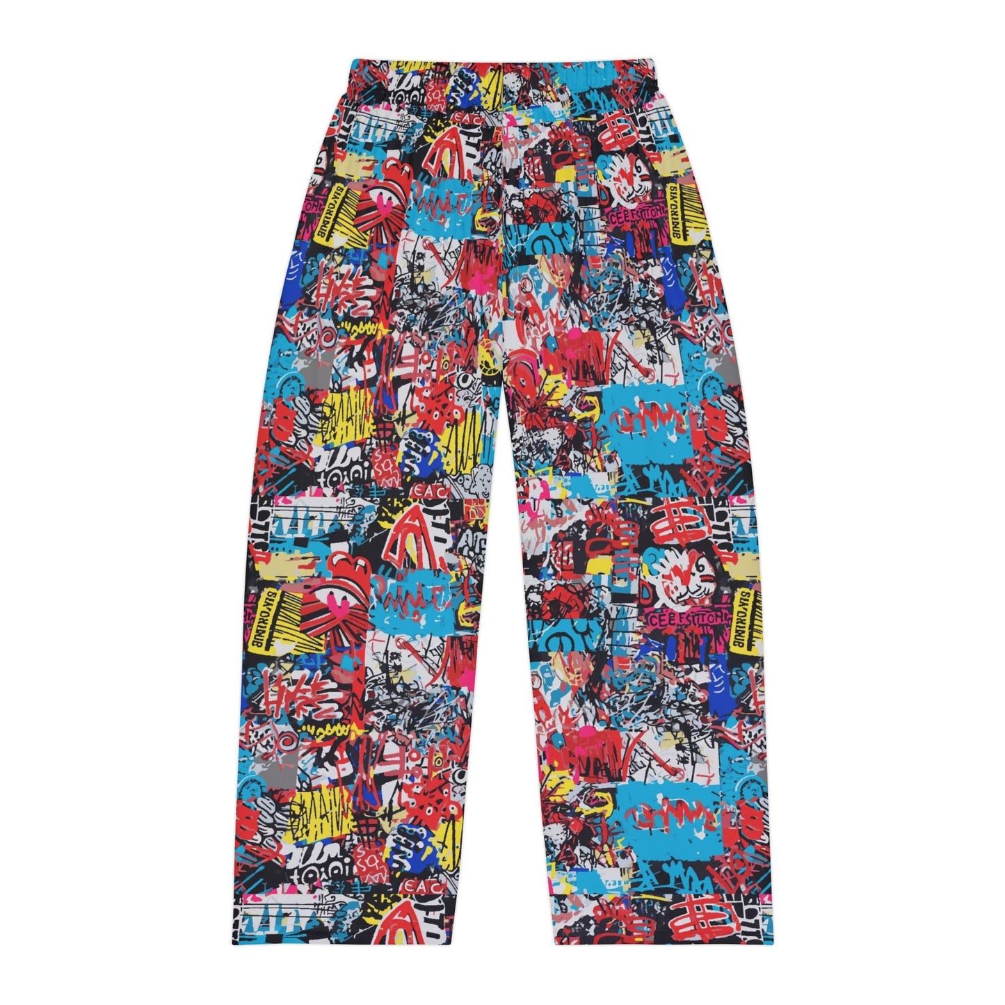 Graffiti Collage Pajama Pants | Street Art All-Over Print Lounge Pants