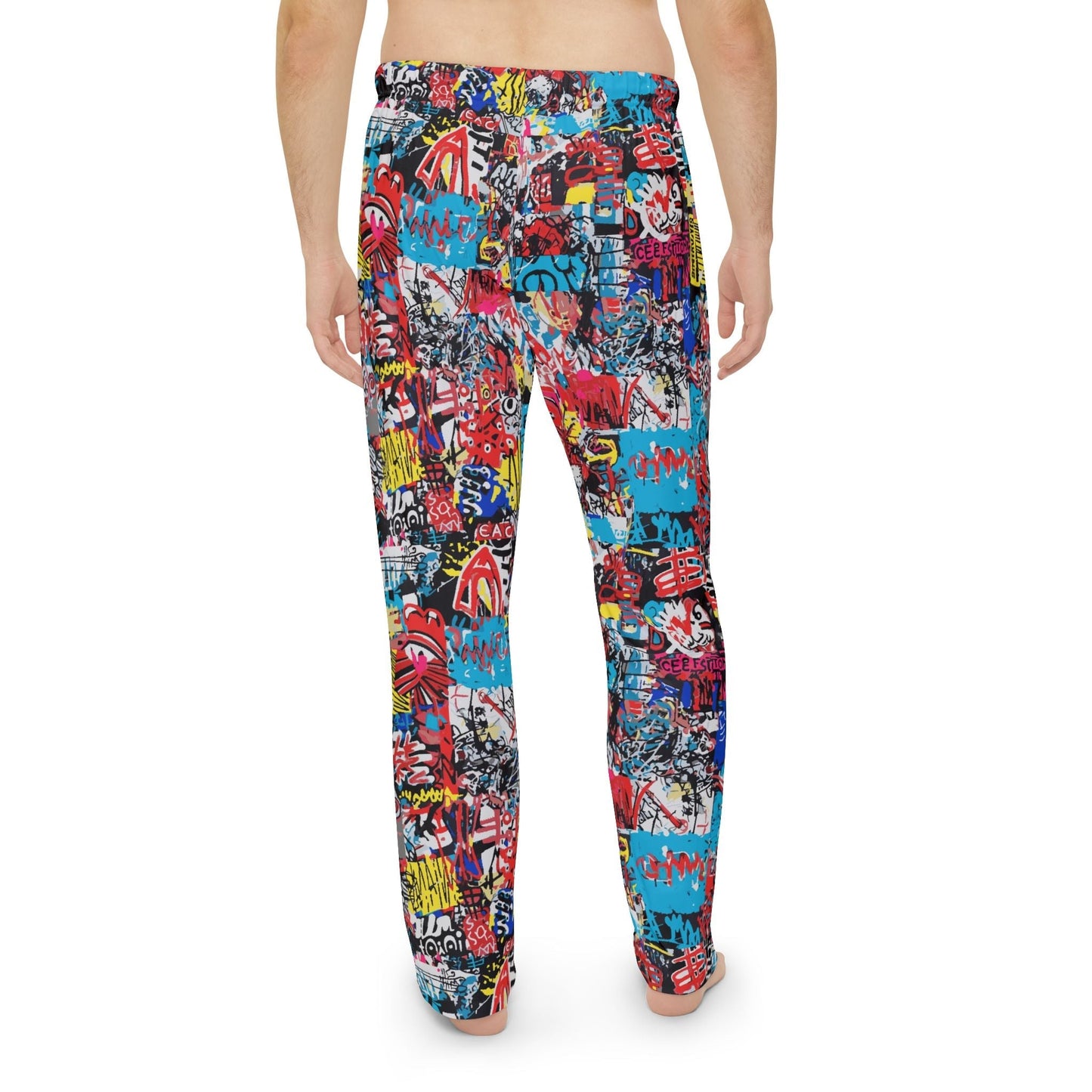 Graffiti Collage Pajama Pants | Street Art All-Over Print Lounge Pants