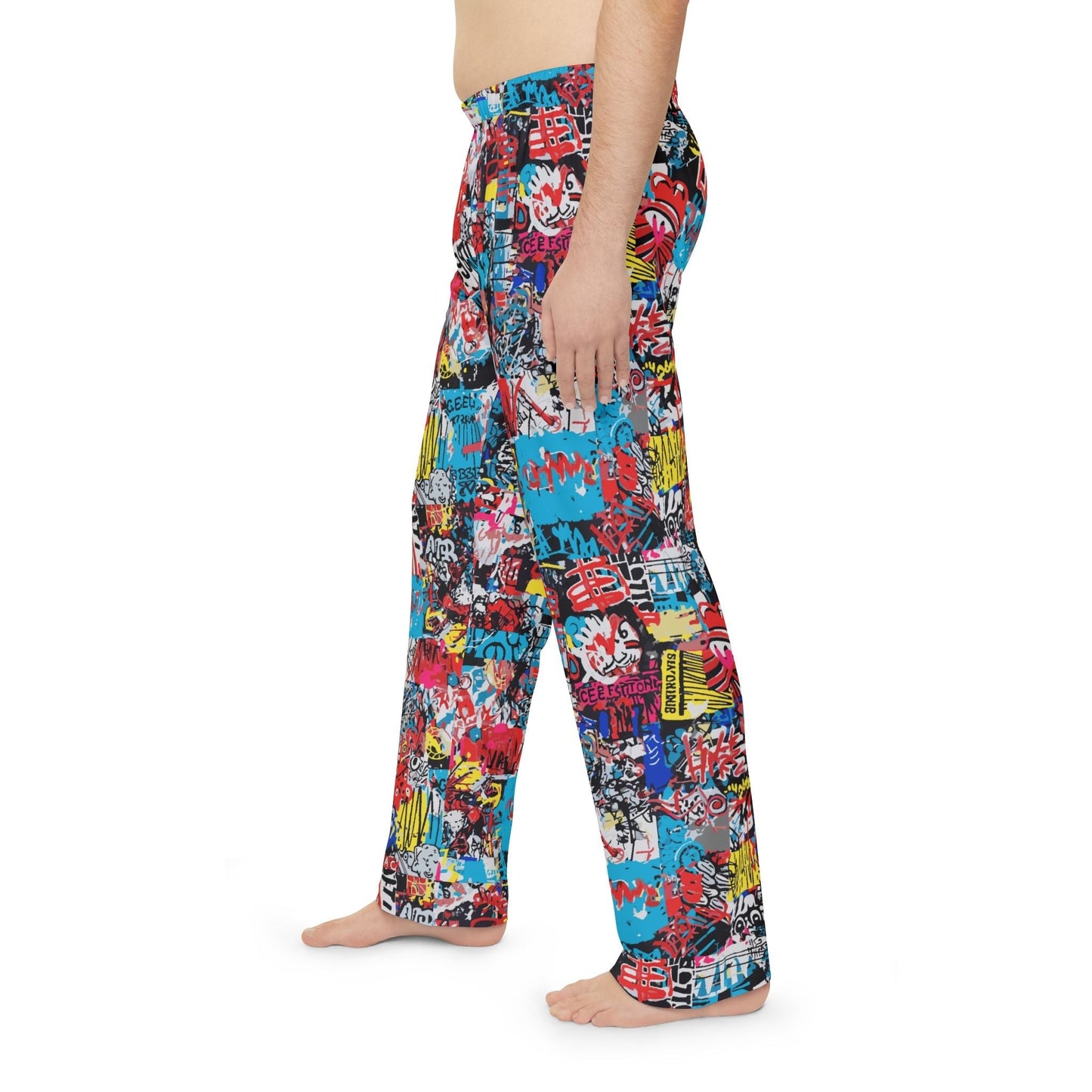 Graffiti Collage Pajama Pants | Street Art All-Over Print Lounge Pants