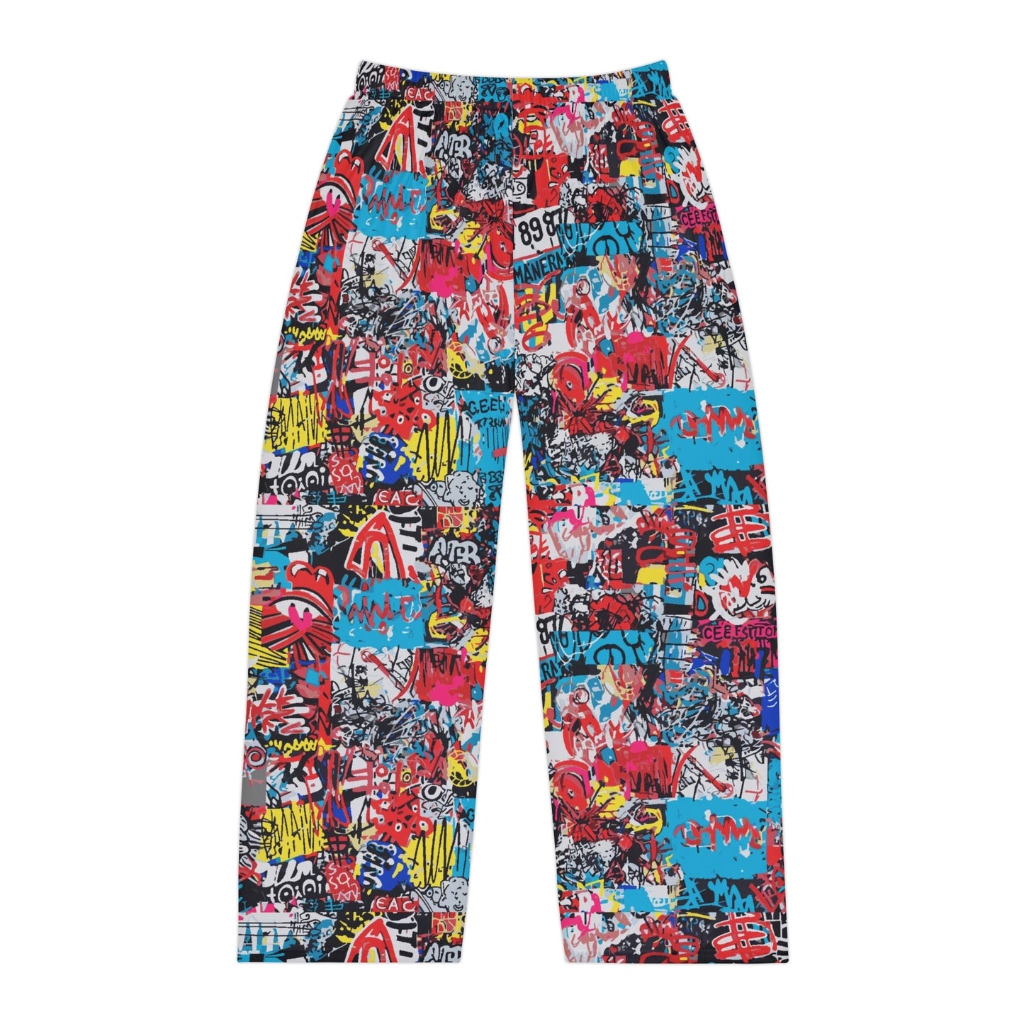Graffiti Collage Pajama Pants | Street Art All-Over Print Lounge Pants