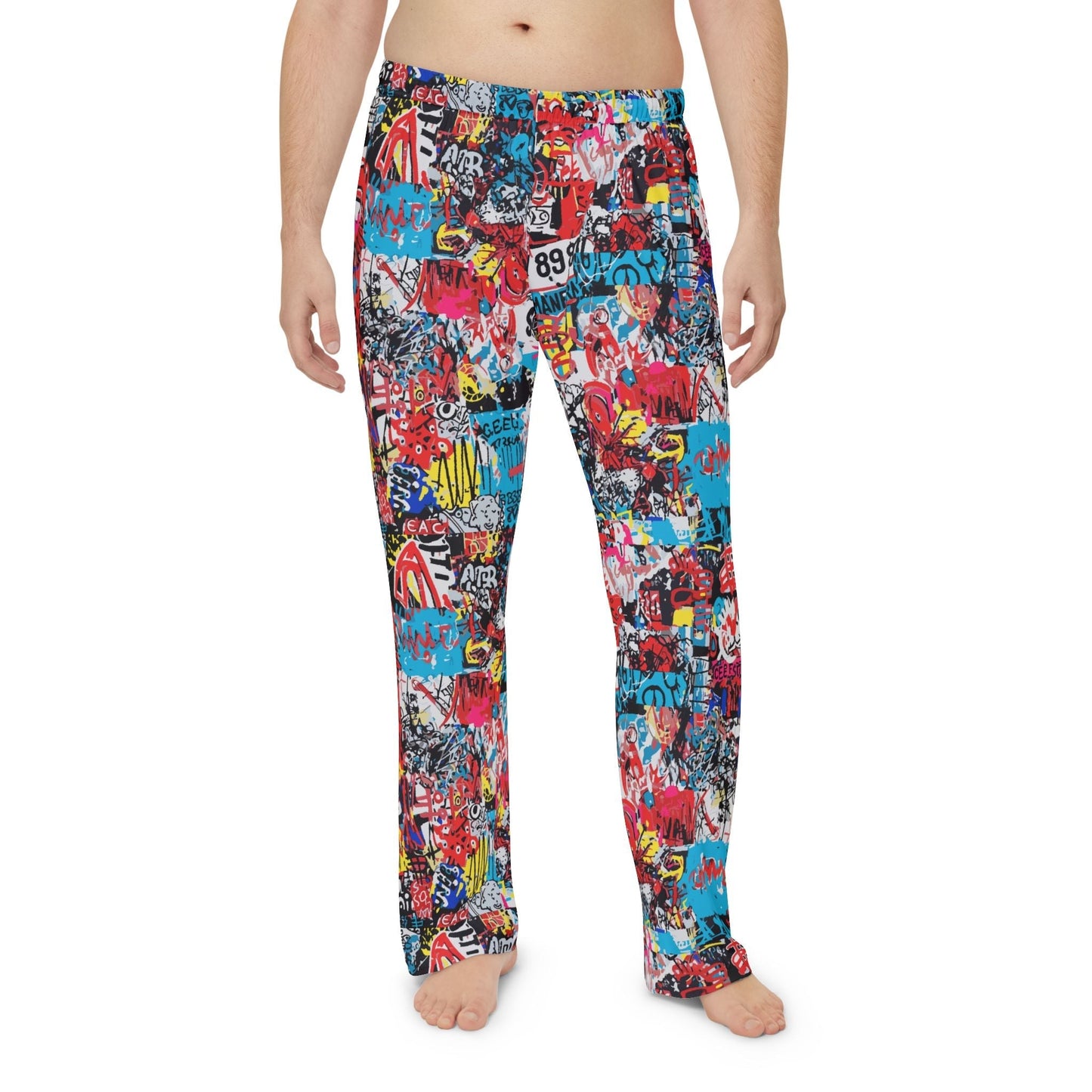 Graffiti Collage Pajama Pants | Street Art All-Over Print Lounge Pants