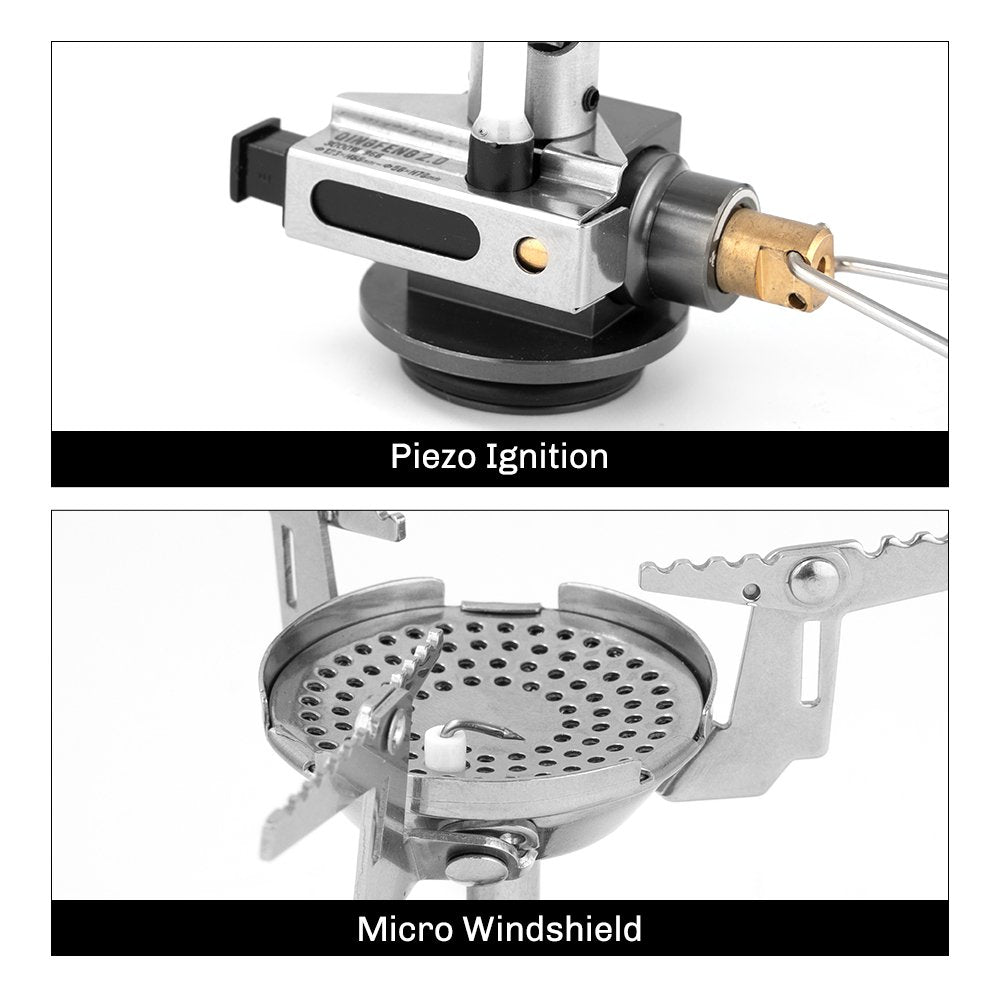 GreenPeak II Gas Stove | Pressure-regulator | 3.4oz | 2600W