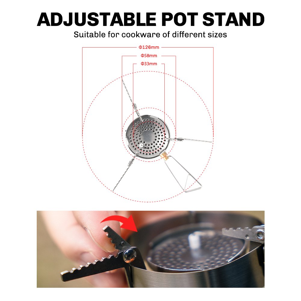 GreenPeak II Gas Stove | Pressure-regulator | 3.4oz | 2600W
