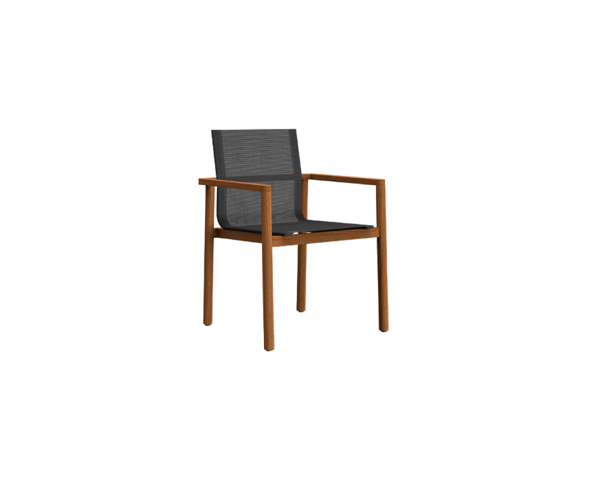 Greenwich Batyline Teak Dining Armchair
