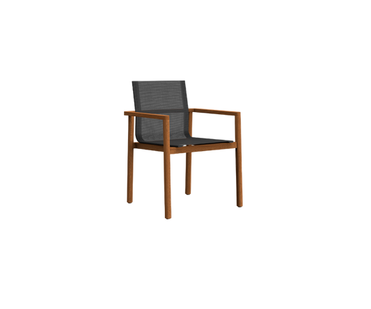 Greenwich Batyline Teak Dining Armchair