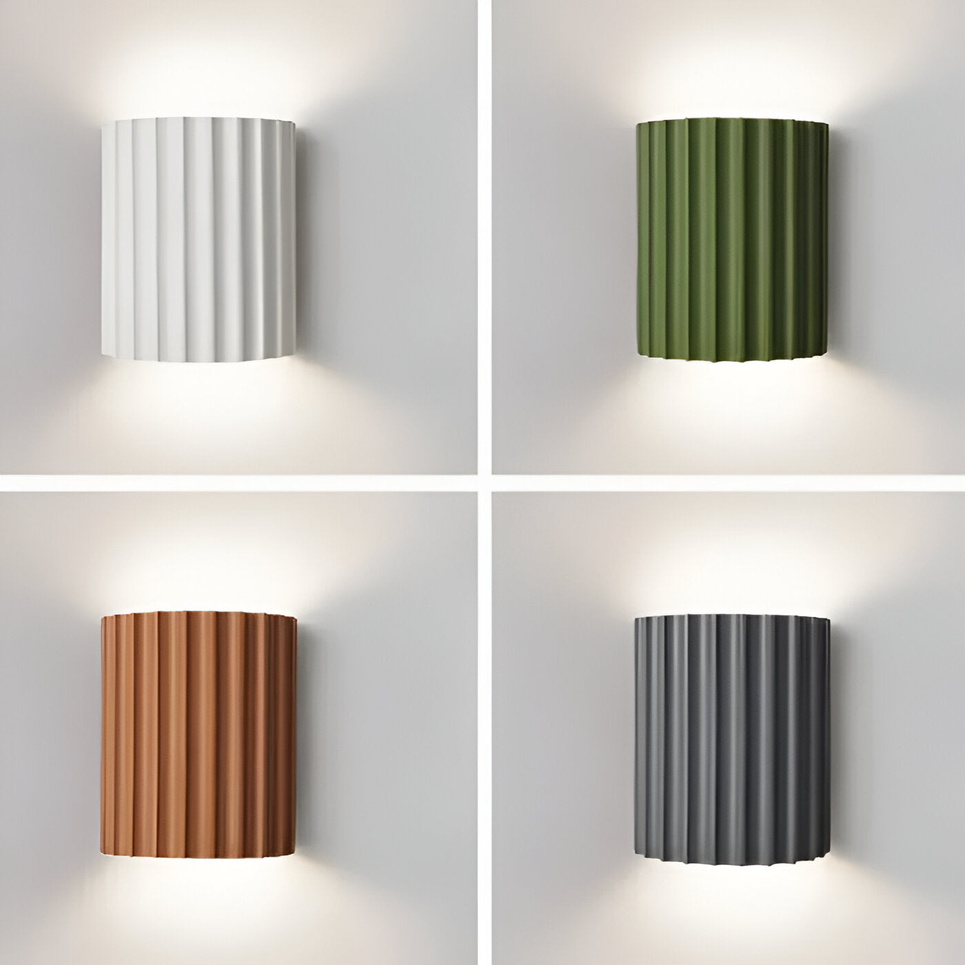 Nordic Resin Plaster Shade Wall Light With Up And Down Glow