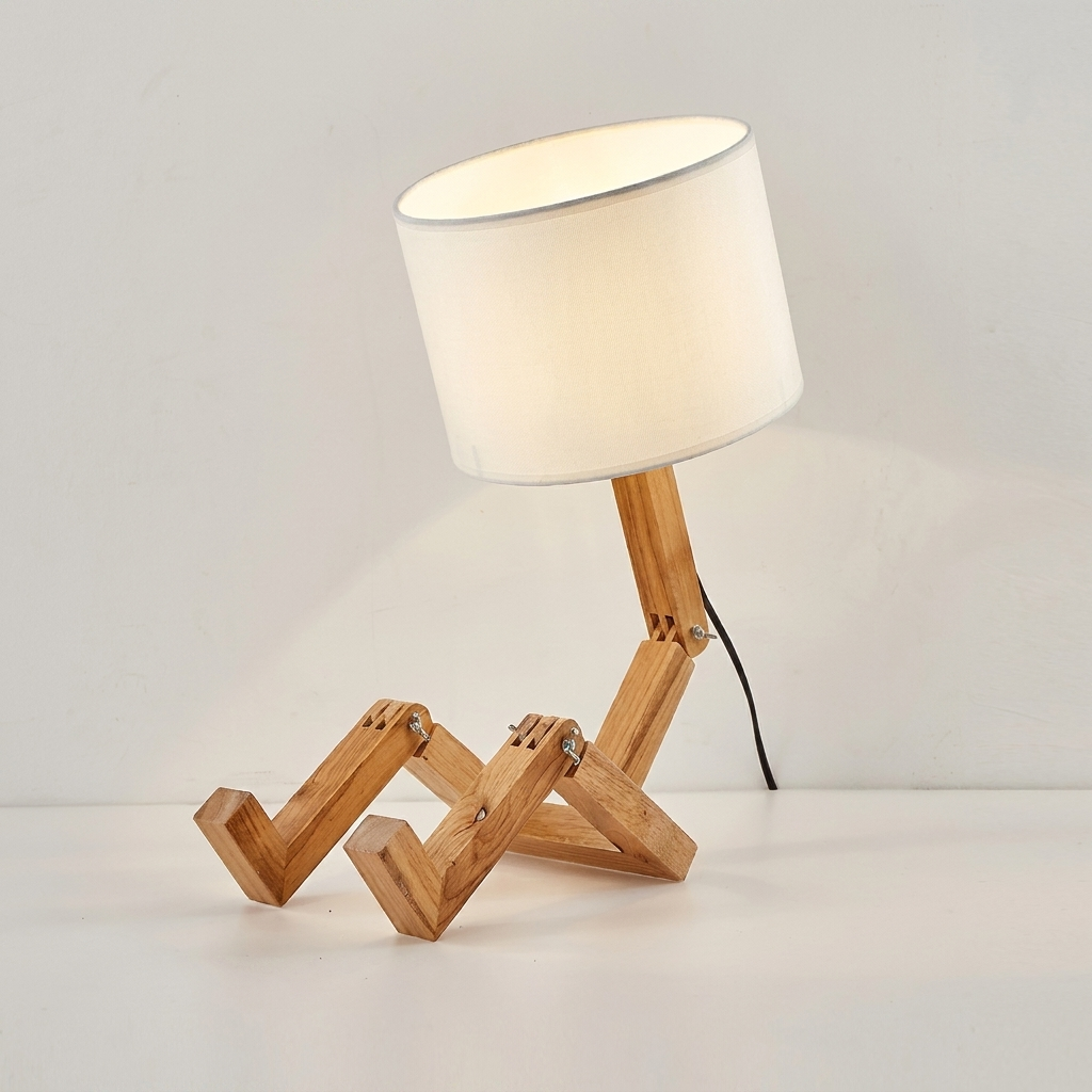 Robot Table Lamp, Adjustable, E27 Socket, Push Button Switch
