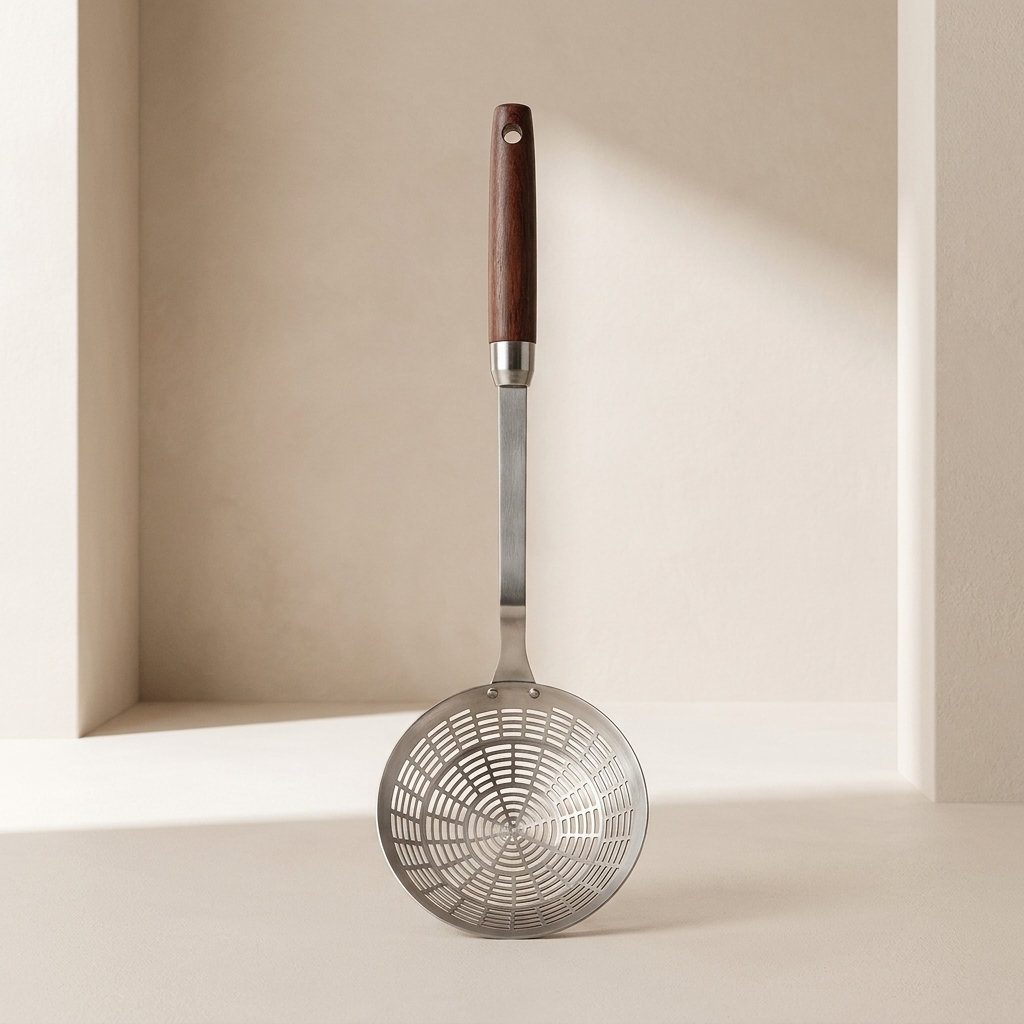 Skimmer Strainer, Long Handle, Round Basket, Hanging Hole