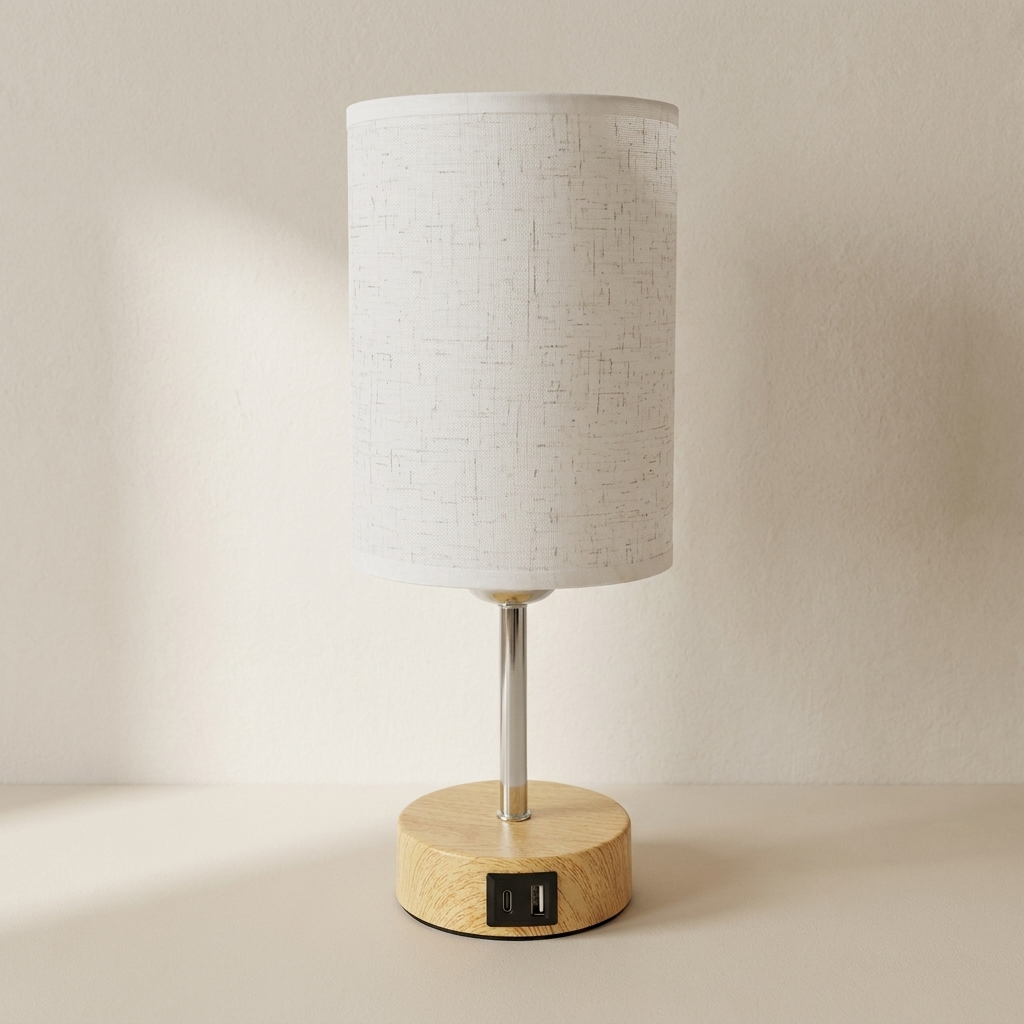 Table Lamp, Touch Control, USB Charging Ports, 3 Level Dimming