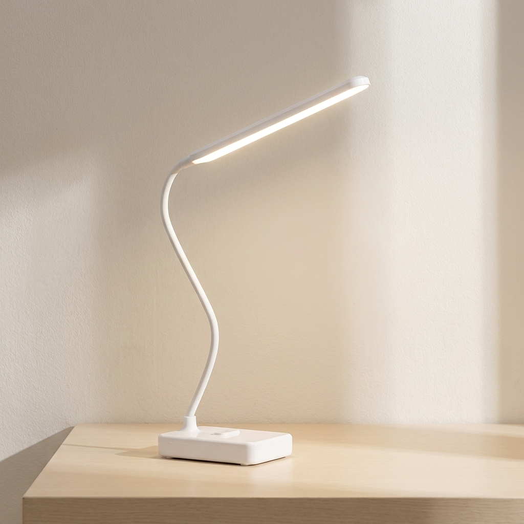 Desk Lamp USB Rechargeable Flexible Arm Dimmable LED Reading Light