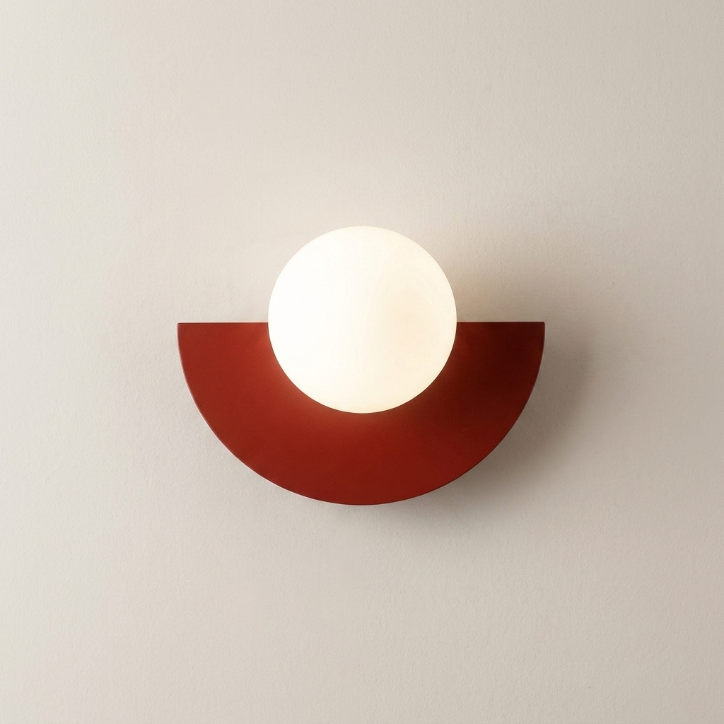 Wall Lamp Metal Half Moon LED Wall Sconce Modern Design