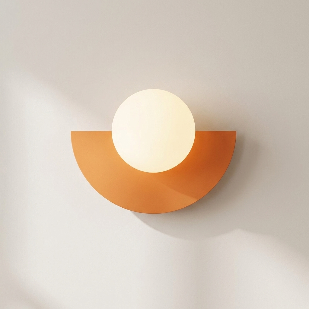 Wall Lamp Metal Half Moon LED Wall Sconce Modern Design