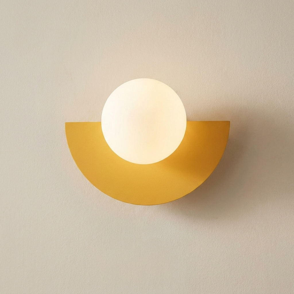 Wall Lamp Metal Half Moon LED Wall Sconce Modern Design