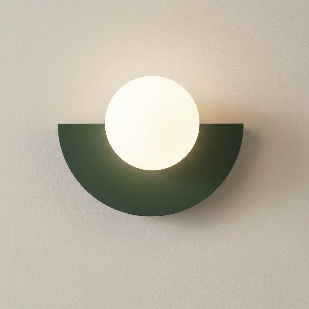 Wall Lamp Metal Half Moon LED Wall Sconce Modern Design