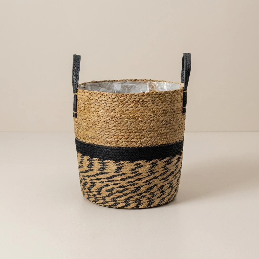 Laundry Basket Woven Seagrass Storage Hamper with Handles